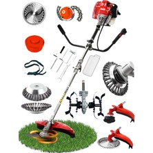 Pro Müller Alman Yan Tipi Benzinli Motorlu Ot Çalı Tırpanı Çim Biçme Makinesi Tırpan Canavar Başlık - Fırça - 26 mm 9 Diş Çapa Aparatı