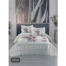 Örtüm Sofline Çift Kişilik Kapitone Yatak Örtüsü, Klasik Desenli Model - Beste Kahve (250 X 260cm)