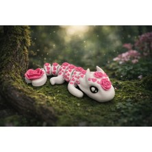LUNALAB3D Romantik Güllü Ejderha - Güllü Özel Seri Hareketli Figür
