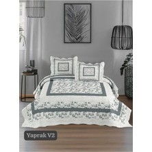Örtüm Sofline Çift Kişilik Kapitone Yatak Örtüsü, Klasik Desenli Model - Beste Kahve (250 X 260cm)