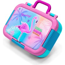 Coral High Kids Lavanta Pembe Flamingo Desenli Paslanmaz Çelik Beslenme Kabı 39227