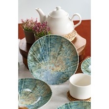 Heda Porselen Eksen 6'lı Porselen Pasta Tabağı Seti