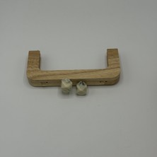 Aynalı Ahşap Burs Buz Ekru