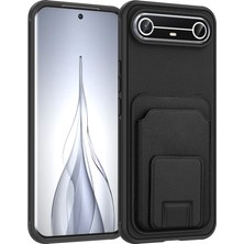 Case 4u Tecno Spark Slim 5g Kılıf Kartlıklı Tpu  Bikart Kapak Siyah