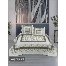 Örtüm Sofline Çift Kişilik Kapitone Yatak Örtüsü, Klasik Desenli Model - Beste Kahve (250 X 260cm)