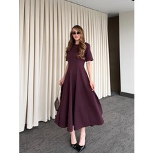 Laluvia Bordo Godeli Elbise - 05174