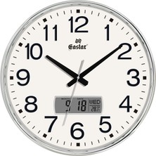 Eastar A5602 S Dev Boy (42 Cm) Takvim ve Sıcaklık Göstergeli Duvar Saati