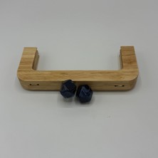 Aynalı Ahşap Burs Buz Lacivert