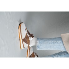 Faruk Balkanas Olivier Model Kombinasyonlu Deri Eva Taban Sneaker Ayakkabı