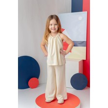 Zeyland Kız Çocuk Askılı Bluz Pantolon Takım - Sarı