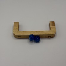 Aynalı Ahşap Burs Buz Mavi