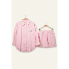 Zeyland Kız Çocuk Gömlek Şort Takım - Pembe