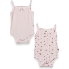 BabyCosy Organic Wear Bebek 2li Askılı Zıbın Body %100 Organik Pamuk - Bebek ve Yenidoğan Serisi -CSYM31121