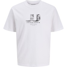 Jack & Jones Erkek Gögüs Logo Baskili Tisört- Dust
