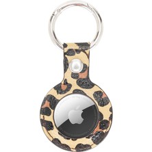 K-Yonlineticaret Apple Airtag Uyumlu Deri Anahtarlık, Leo Ne Kahve