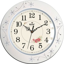 Eastar AW7011 A Doğal Ahşap Çerçeveli Sessiz Duvar Saati (34.8 Cm)