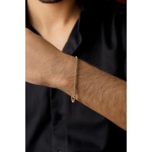 Fiyonk Kuyumculuk 14 Ayar Altın Doch Erkek Bileklik 3.50 mm