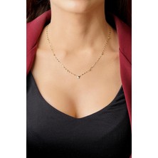 Fiyonk Kuyumculuk 14 Ayar Altın Aynalı Zincir Dorika Detaylı Kalp Kolye