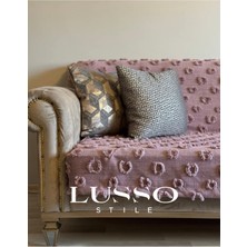 D'niss Home Ponpon Koltuk Örtüsü Mürdüm 180 x 240