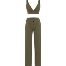 Aquella Haki Büstiyer Pantolon 2 Li Takım