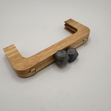 Aynalı Ahşap Burs Buz Gri