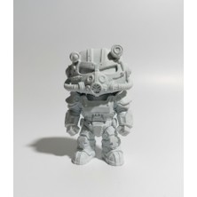 Power Armor Fallout Figürü - 8 cm Beyaz Renk | Pla