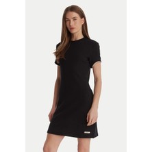 Guess Clara Kısa Kollu Kısa Kadın Siyah Elbise V6GK07K3002-JBLK