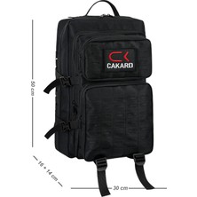 Cakard Ck Tactical Siyah Sırt Çantası 50X30X16 cm – Çok Bölmeli Dayanıklı Outdoor & Günlük Kullanım