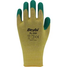Beybi PL550 Polyester Örme Lateks Eldiven 10 Numara 12 Çift