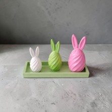 3D Tasarım  Tavşan Yumurtalar – Dekoratif Ürün (3lü)