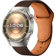 Sneezy Huawei Watch Gt6 Pro 46MM Ile Uyumlu Premium Classic Deri Görünümlü Kordon