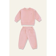Mininio Unisex Çocuk Polar Ikili Takım - Pembe