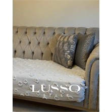 D'niss Home Ponpon Koltuk Örtüsü Taş Rengi 100X240