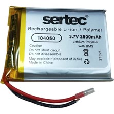 104050 3.7V 2500MAH Lipmer Pil (DEVRELI/1.5A)