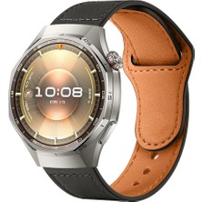 Sneezy Huawei Watch GT6 Pro 46mm İle Uyumlu Premium Classic Deri Görünümlü Kordon