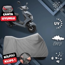 ULTRASHOP Kuba Space 50 Motosiklet Brandası Arka Çanta Uyumlu Su Geçirmez Motosiklet Branda