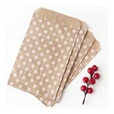 Renklimestore 20 Adet Puantiye ve Zikzak Desenli Kese Kağıdı (11X20 Cm) ve Çiçekli Yılbaşı Şekilli Stickerdan Olu