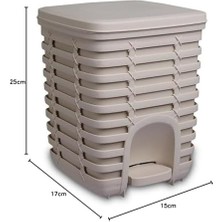 Renklimestore Pedallı Çöp Kovası 9 Lt - Bej M-E54-09