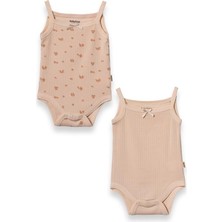 BabyCosy Organic Wear Bebek 2li Askılı Zıbın Body %100 Organik Pamuk - Bebek ve Yenidoğan Serisi - CSYM31122