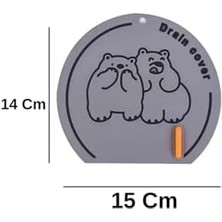 Renklimestore Banyo ve Mutfak Lavabo Koku Önleyici Gider Koruyucu Silikon Sızdırmaz Ped 1 Adet Siyah