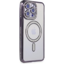 Magicool Iphone 14 Pro Kılıf Joke Simli Magneticsafe Kılıf - Derin Mor