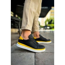 MN979 - Santoni Gbt Spor Erkek Ayakkabı Sıyah/sarı