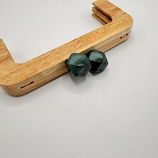 Aynalı Ahşap Burs Buz Zümrüt