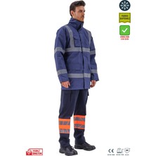Frekans İş Güvenliği Safesawa Alaska Hi-Viz Parka Lacivert 4125