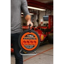 Renklimestore Makaralı Uzatma Kablosu, Dörtlü Priz, Seyyar Kablo Makarası, Iç ve Dış Mekan Kullanım, Dayanıklı Plastik Gövde, Kolay Sarım, Güvenli Güç Bağlantı Kablosu (3x1,5 Mm², 20 M)