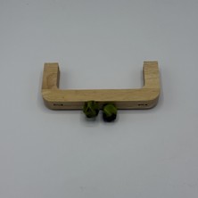 Aynalı Ahşap Burs Ebruli Yeşil