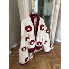 Simsibutik Çiçekli Puffy Hırka