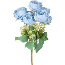 Renklimestore Yapay Çiçek Şakayık Buket 7 Dal Mavi 41 Cm.