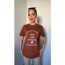 Kahve Trees Bloom Baskılı Tişört