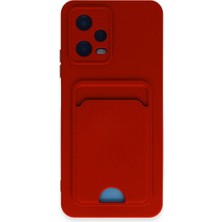 Magicool Xiaomi Redmi Note 12 4g Kılıf Kelvin Kartvizitli Silikon - Kırmızı